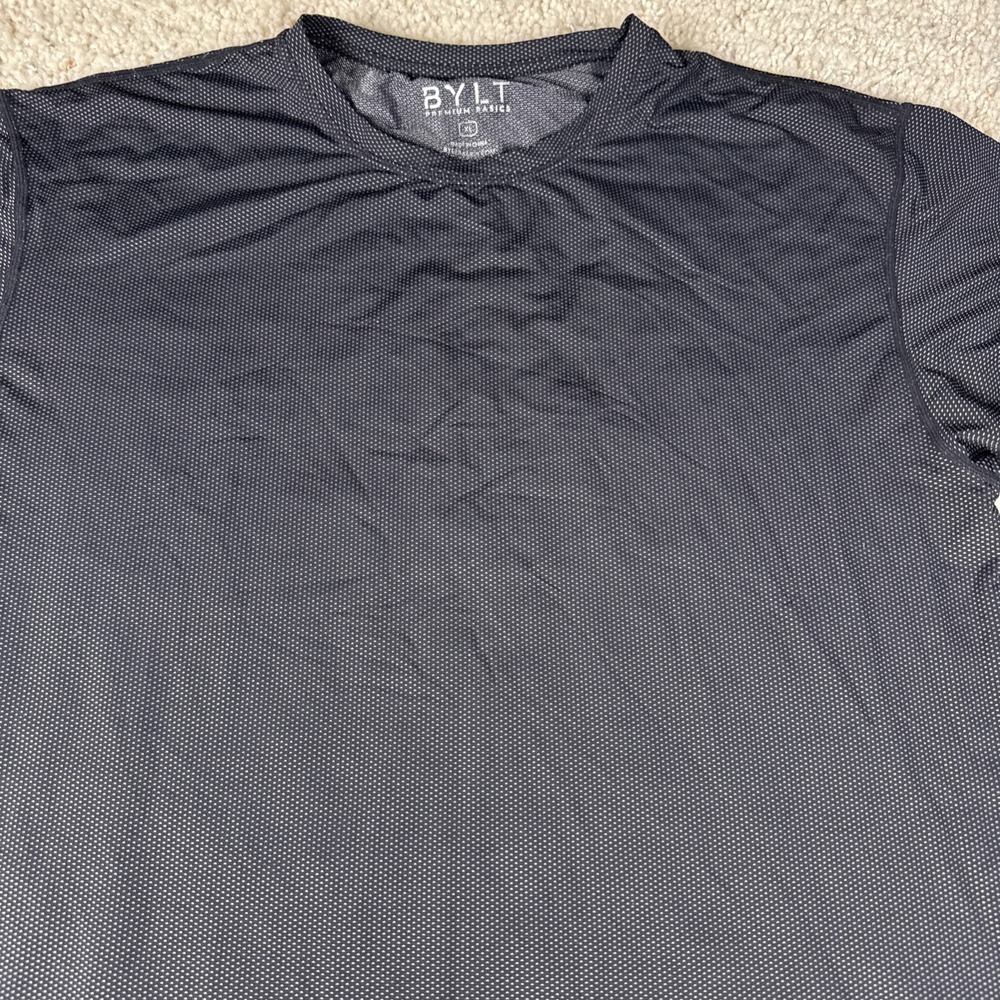 BYLT Premium Basics‎ Performance T-Shirt XL Black Micro Dot Stretch